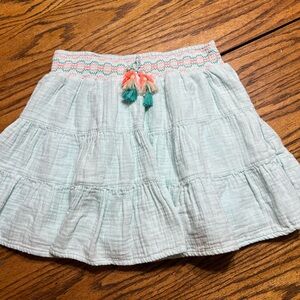 Cat & Jack Light Blue Tiered Mini Skirt